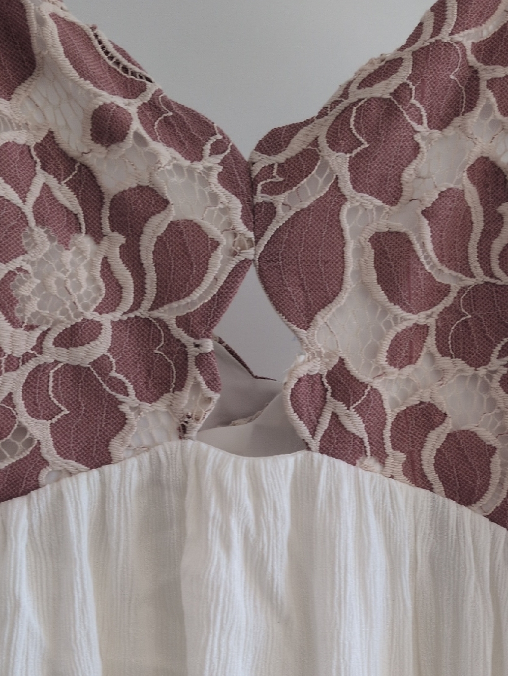 Tularosa Boho Maxi Dress with Peekaboo Rose Lace Accents - Picture 3 of 8